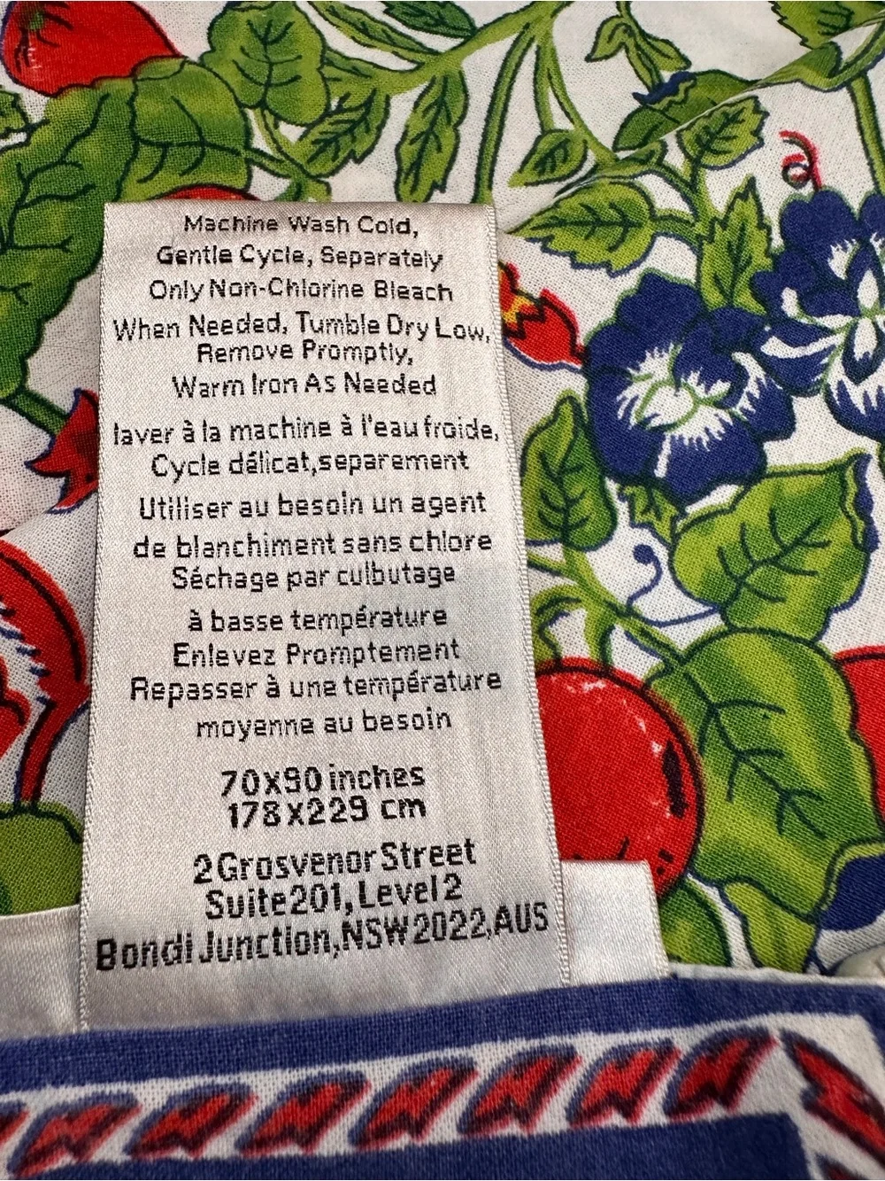 Williams Sonoma Garden Party Tablecloth Provence Floral French Country 70x90